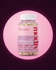 Modiv Your Birth Control's Best Friend — 90 capsule bottle on a pink circle